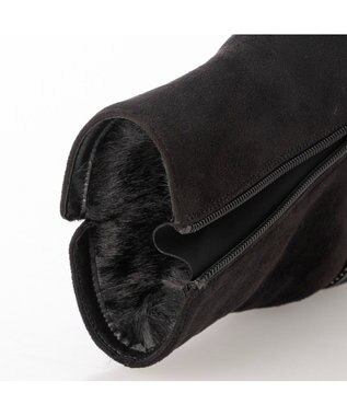 Riz raffinee <Riz raffinee>ウエッジヒールショートブーツ ブラックスエード