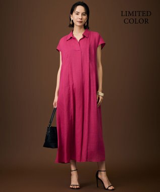自由区 L 【17号サイズまで展開・カタログ掲載・WEB限定カラーあり】シアーラミーローンスキッパーシャツ ワンピース