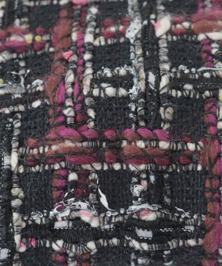 Maison de FLEUR LINTONツイードコインケース Black