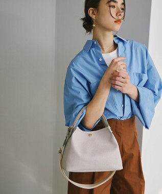 TOPKAPI 【Breath TOPKAPI】SCOTCH GRAIN スコッチグレイン ワンハンドル ショルダー付き ハンドバッグ サンドグレー