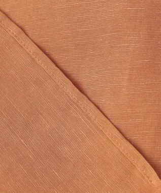 J.PRESS LADIES 【洗える】シアーリネン ブラウス オレンジ系