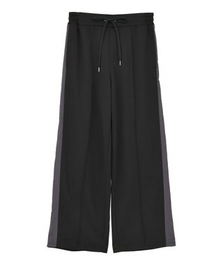 Green Parks あったか裏起毛サイドラインスウェットパンツ Black