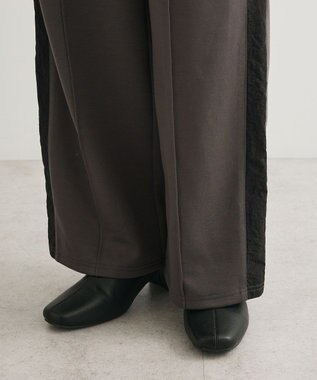 Green Parks あったか裏起毛サイドラインスウェットパンツ Charcoal Gray