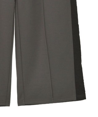 Green Parks あったか裏起毛サイドラインスウェットパンツ Charcoal Gray