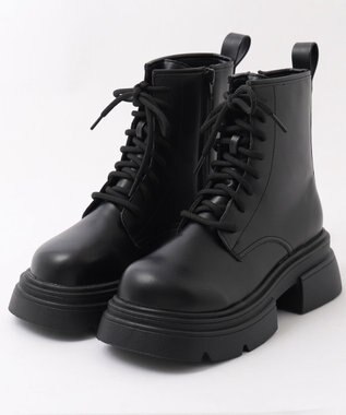 WEGO レースアップショートブーツ ブラック