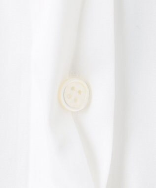 BEIGE， 【洗える】MAGNOLIA / ゴールド釦コットンショート丈ブラウス White