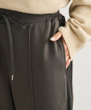 Green Parks あったか裏起毛サイドラインスウェットパンツ Charcoal Gray