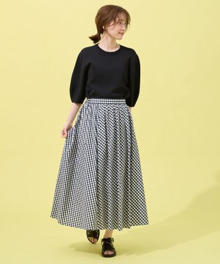 ANY パフスリーブニットプルオーバー ブラック