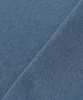 J.PRESS LADIES 【洗える】SOFT TOUCH WOOL 立ち襟 ニット ダルブルー系