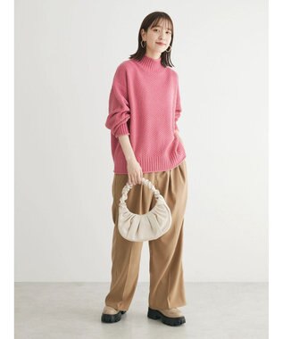 Green Parks 洗える　カノコ編みニットプルオーバー Pink