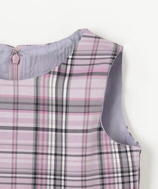 ANY KIDS チェック ジャンパースカート ピンクベージュ