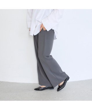 MODE ET JACOMO <carino>【レイン対応】中敷きデザインバレエシューズ ブラックエナメル