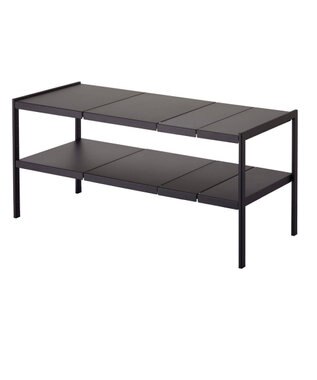 tower 伸縮シンク下ラック 2段 タワー D30 ブラック ブラック