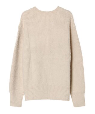 Green Parks フェザーＶネックニットプルオーバー Ecru