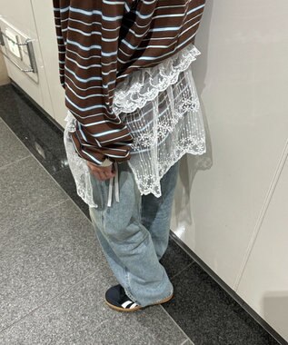 WEGO レースリボンラップスカート ホワイト