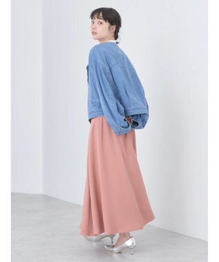 earth music&ecology ビッグカラーショートジャケット Light Indigo