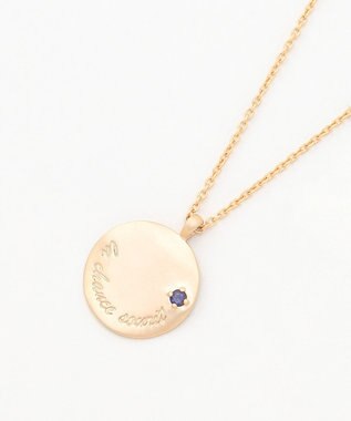 自由区 メッセージラウンド ネックレス マットゴールド
