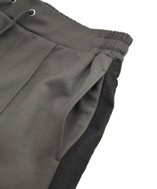 Green Parks あったか裏起毛サイドラインスウェットパンツ Charcoal Gray