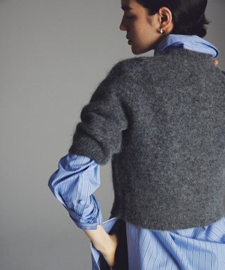 uncrave アルパカファーニット ショートトップス チャコール