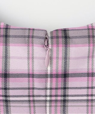 ANY KIDS チェック ジャンパースカート ピンクベージュ
