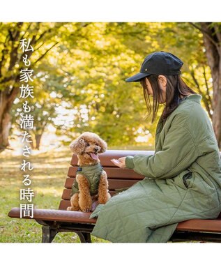 PET PARADISE J.PRESS  アウターハーネス オニオンシームステッチ 《カーキ》 小型犬 カーキ
