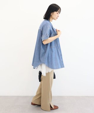 Green Parks シアーデニム２ＷＡＹビックドルマンシャツ Indigo