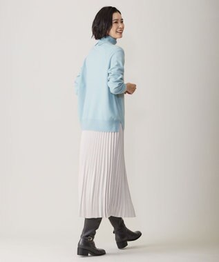 J.PRESS LADIES L 【洗える】CASHMERE BLEND タートルネック ニット ライトグリーン系