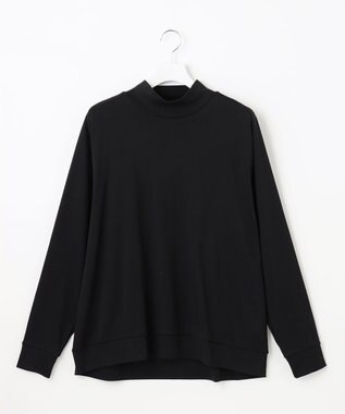 UNFILO MENS リラックスフィットハイネック Ｔシャツ ブラック系