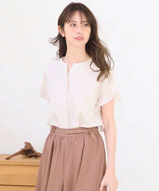 ANY SIS 【美人百花6月号掲載】スムージーポリエステル ブラウス アイボリー