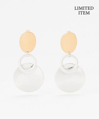 自由区 【カタログ掲載・WEB限定】サークル イヤリング マットゴールド×マットシルバー