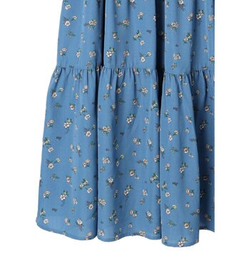 Green Parks ・ＥＬＥＮＣＡＲＥ　ＤＵＥ　フラワーｐｔティアードワンピ Blue