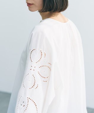 UNFILO L エンブロイダリー ブラウス オフ