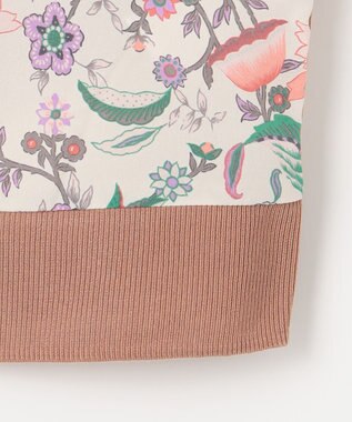 自由区 L 【アンサンブル対応・洗える】マラケシュフラワープリント長袖 カーディガン マルチ