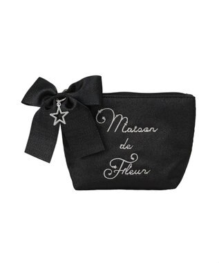 Maison de FLEUR スターリボンポーチ Black