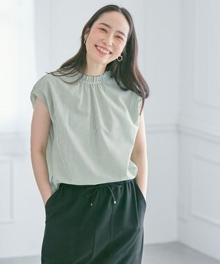 ANY 【UVカット/吸水速乾/抗菌防臭】エニィファンクション ノースリブラウス グリーンロンスト