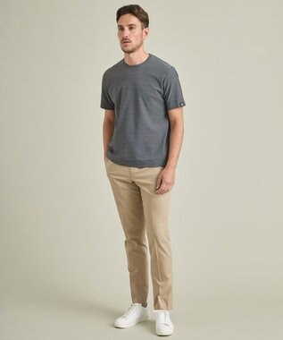 GOTAIRIKU 仕事で着られるTシャツ【サラサラ/よれにくい/透けにくい】キレイめ 鹿の子 ビズTシャツ ライトグレー系