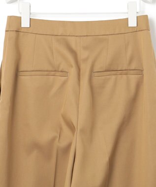 ICB 【洗える】リヨセルサテンストレッチ ワイドストレートパンツ チノ系