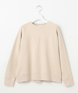 自由区 L クリアループバックレタリング スウェット ベージュ