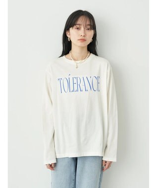 earth music&ecology ｔｏｌｅｒａｎｃｅ　ロゴロンＴＥＥ Off White