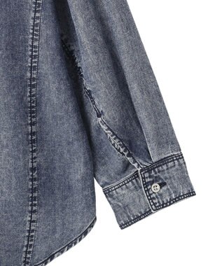 YECCA VECCA 【販売なし】バイオ加工ウ゛ィンテージデニムシャツ Gray