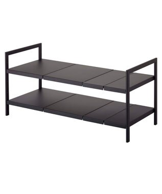 tower 伸縮シンク下ラック 2段 タワー D30 ブラック ブラック