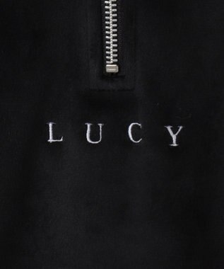 WEGO 【ユニセックス着用ITEM】マイクロシャギーワンポイントハーフZIPプルオーバー ブラック