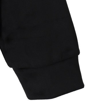 WEGO 【ユニセックス着用ITEM】マイクロシャギーワンポイントハーフZIPプルオーバー ブラック