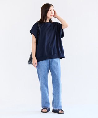 UNFILO L ライトウェイト スリーブレス スウェット ネイビー