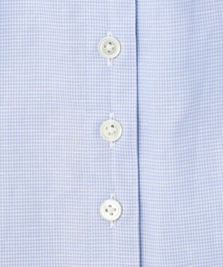 J.PRESS LADIES 【洗える・吸水】 BEZピンチェック スタンドカラー ブラウス サックスブルー系3