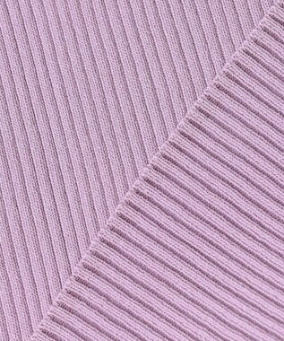 ANY SIS 【洗える】ネックポイントリブ ニット ライラック