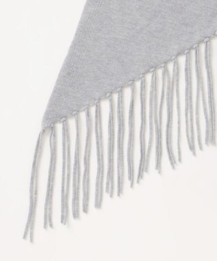 自由区 【洗える】ソフトウールハイゲージ フリンジストール ライトグレー系