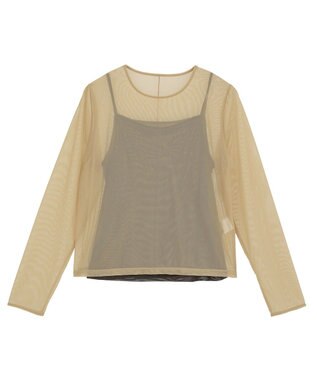 AMERICAN HOLIC 【２点セット】チュールキャミレイヤードトップス Beige