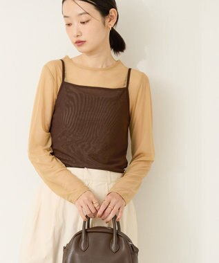 AMERICAN HOLIC 【２点セット】チュールキャミレイヤードトップス Beige