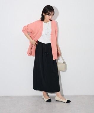 Green Parks ここちニットＶネックカーディガン Pink